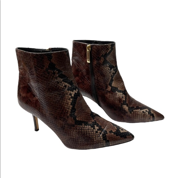 L’Agence | Aimée Bootie in Brown Snake 38 - Picture 7 of 11